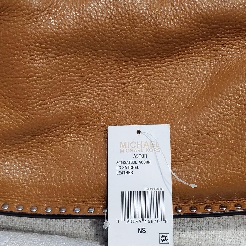 Michael Kors Brown Leather Satchel Classic Structured Design